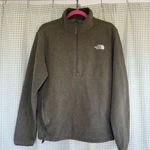 The North Face Men's Olive Zip-Up Fleece Pullover